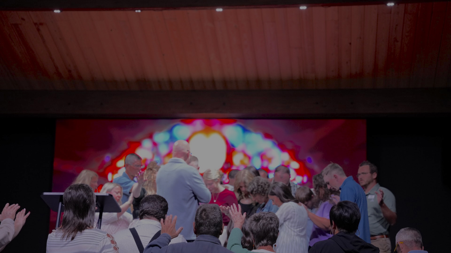 Members of Grandview Church praying together